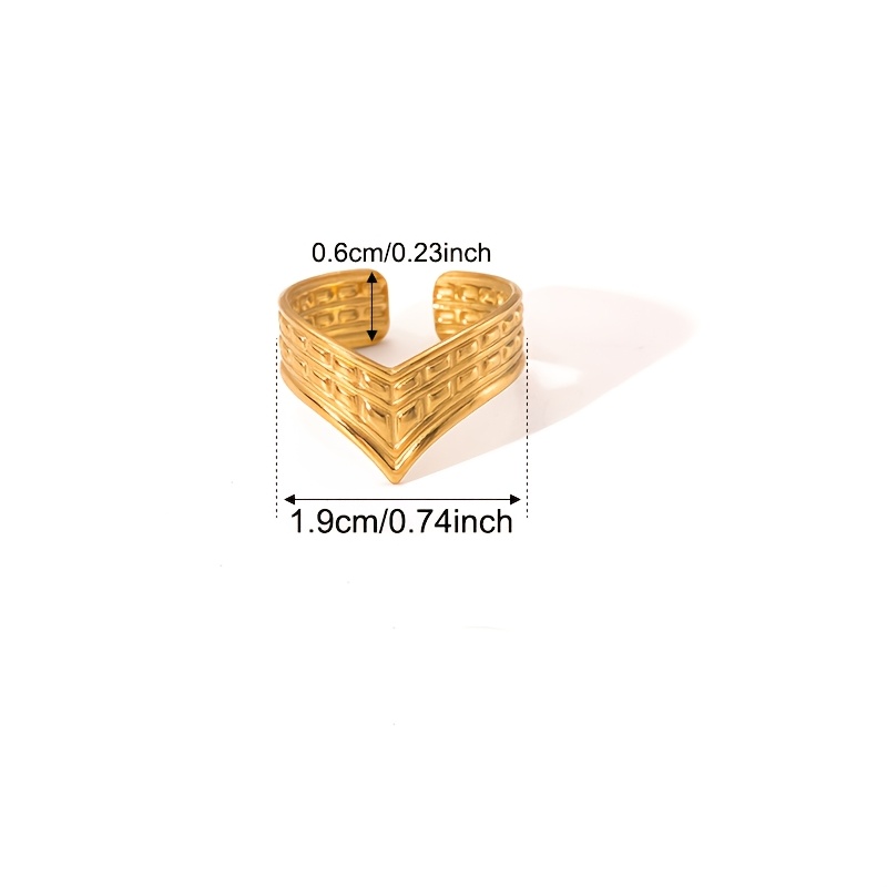 Titanium Steel Geometric Twist Ring for Women